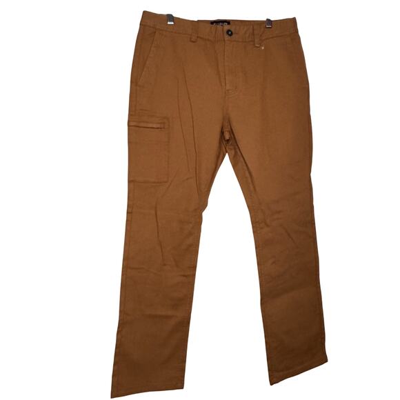 Alesbury Straight Leg Pants Tobacco Brown NWT Size 34x32 Cotton Blend - Picture 2 of 9